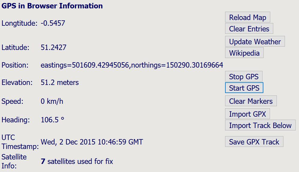 GPS in Browser
