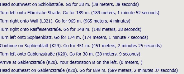 Routing description in Kiel